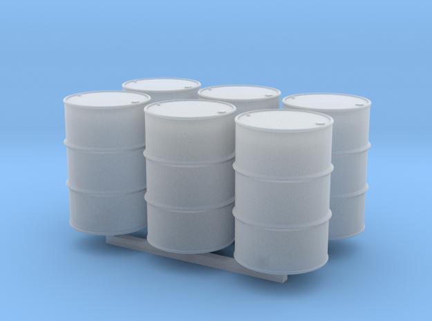 7mm 55 Gallon Drum Hollow X 6 in Smooth Fine Detail Plastic