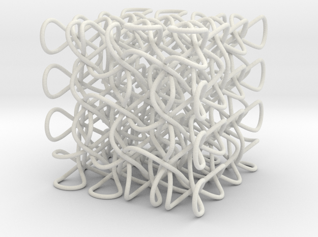 Celtic Knot 3D, seed 12 in White Natural Versatile Plastic