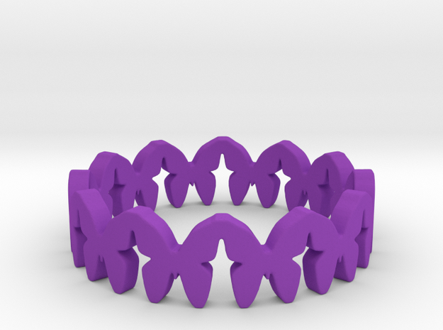 Delicate Butterflies Ring Butterfly Jewelry in Purple Processed Versatile Plastic