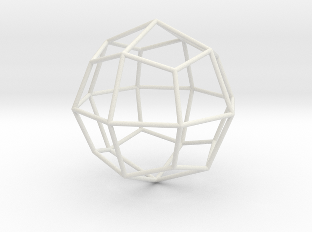 DeltoidalIcositetrahedron 70mm in White Natural Versatile Plastic