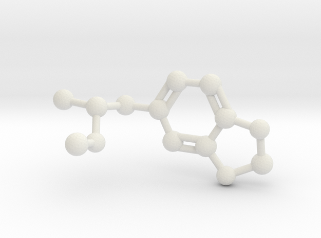 Mdma Molecule Pendant BIG in White Natural Versatile Plastic