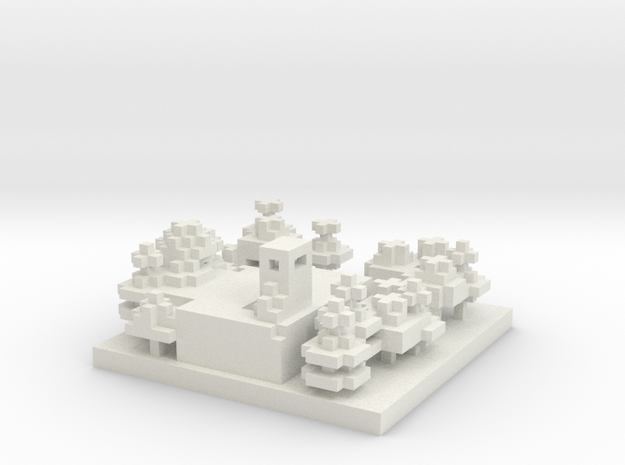 30x30 Refinery (1mm series) in White Natural Versatile Plastic