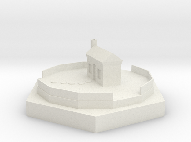 House 90mm in White Natural Versatile Plastic