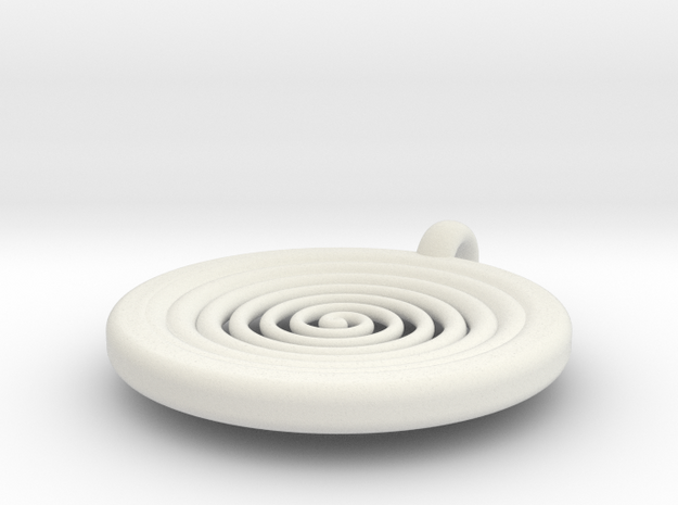 spiral pendant III in White Natural Versatile Plastic