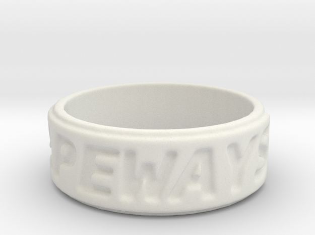 shapeways ring in White Natural Versatile Plastic