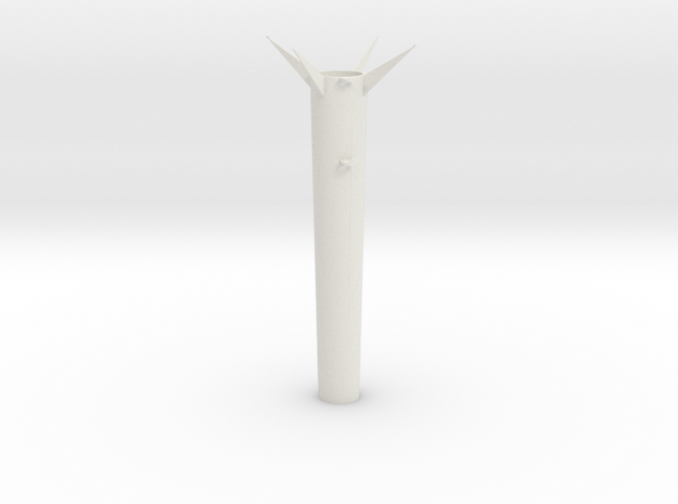 Model Rocket in White Natural Versatile Plastic