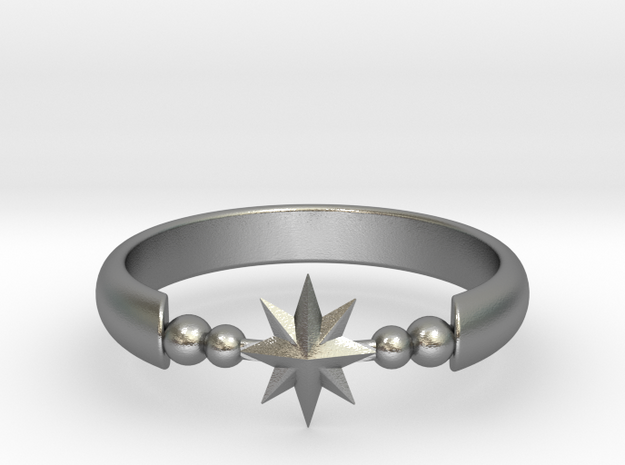Ring of Star 20.6mm  in Natural Silver