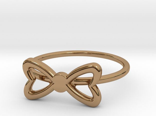 Knuckle Bow Ring, subtle and chic. in Polished Brass