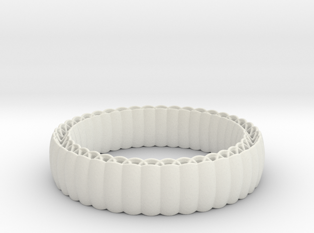 Armadillo Bracelet in White Natural Versatile Plastic