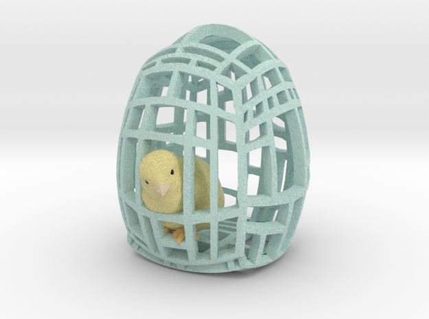 The Easter Chick - a - Dee (Baby Blue) in Full Color Sandstone
