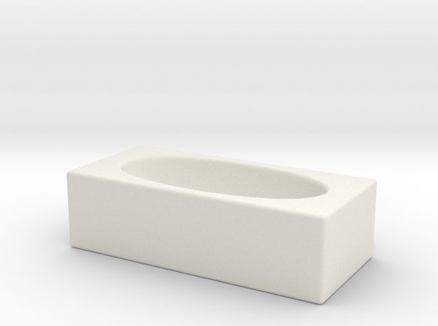 1:24 Oval Tub (Not Full Scale) in White Natural Versatile Plastic