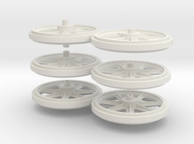 Wheels 2de Serie in White Natural Versatile Plastic
