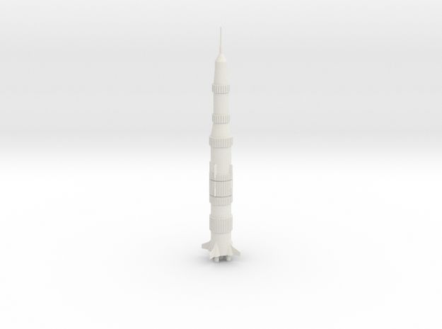 1/700 Saturn V Rocket in White Natural Versatile Plastic