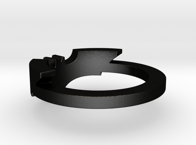 BATMAN ring size 12 in Matte Black Steel