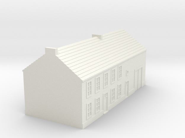 1/350 Barn House 1 in White Natural Versatile Plastic