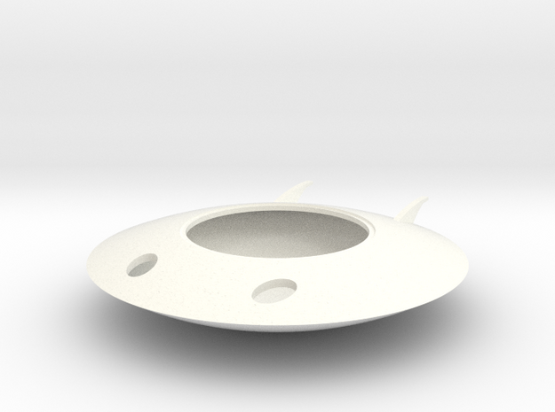 Spaceman Spiff Spaceship in White Processed Versatile Plastic