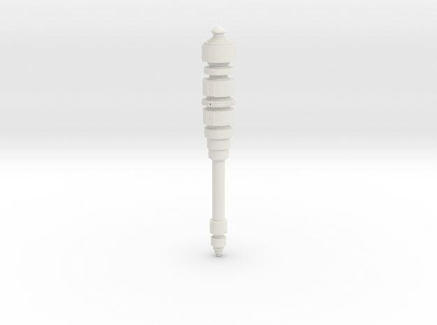C3PO Knee Piston SOLID w mounting blocks in White Natural Versatile Plastic