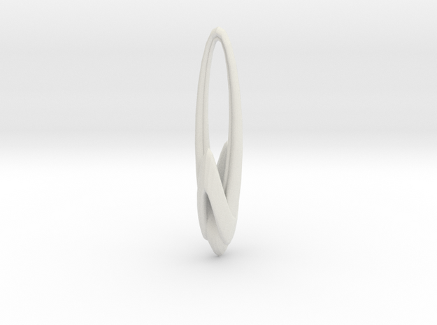 Arching Earring in White Natural Versatile Plastic