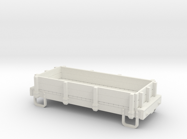 55n9 13ft 4 wheeled Low sided gondola  in White Natural Versatile Plastic