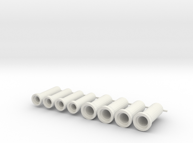 Sewer pipe, rioolbuis 400,600,800 mm, schaal 1:87 in White Natural Versatile Plastic