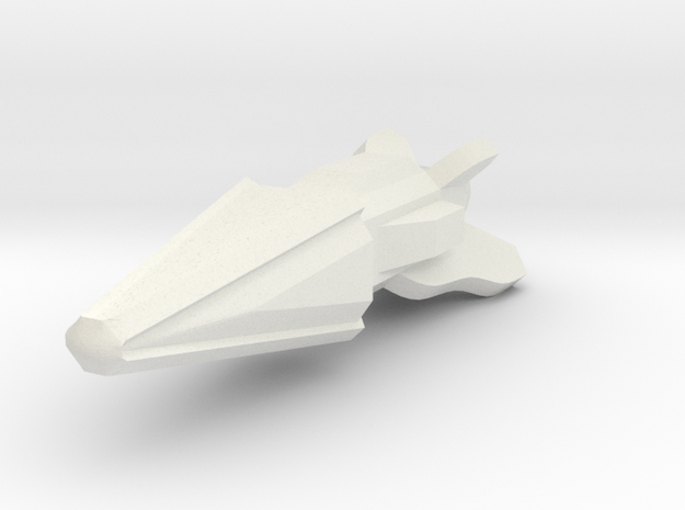 Pointy Ship in White Natural Versatile Plastic