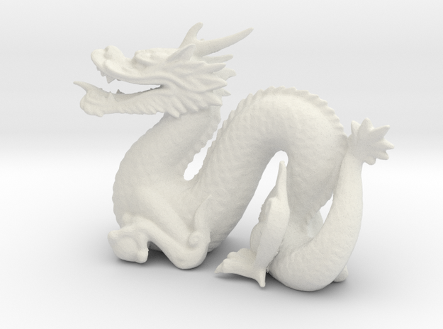 dragon in White Natural Versatile Plastic