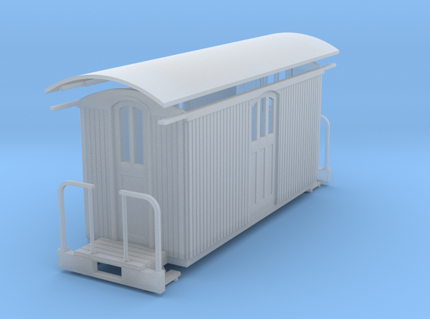 HOn30 Small baggage car in Tan Fine Detail Plastic
