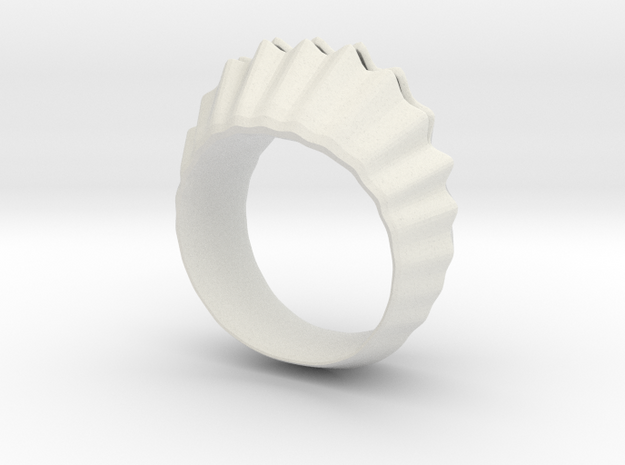 sea shell ring in White Natural Versatile Plastic