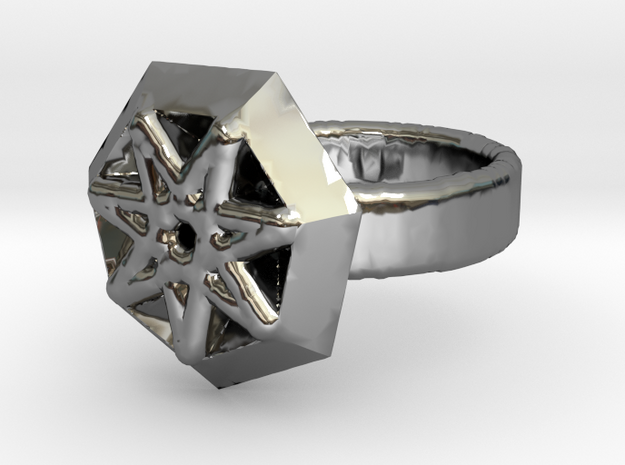 Magnificent Esboo ring in Fine Detail Polished Silver