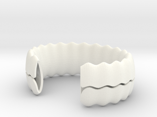 sea shell bracelet in White Processed Versatile Plastic