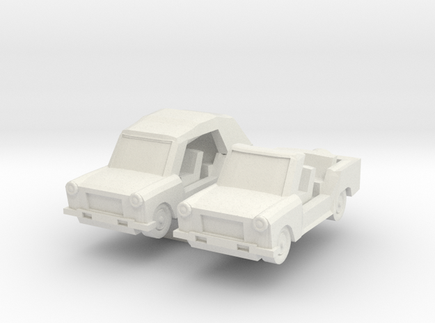 N Scale Trabant Kuebel in White Natural Versatile Plastic