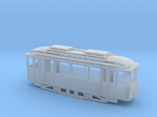 Tram Leipzig Typ 22s Pullmanwagen (1:87 )H0 in Tan Fine Detail Plastic