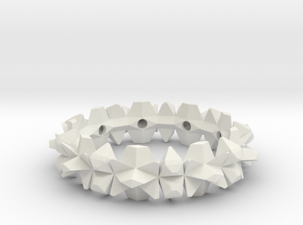 bangle 002 hollow 75mm in White Natural Versatile Plastic