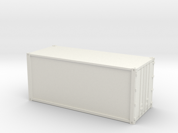 20ft Container Smooth, (NZ120 / TT, 1:120) in White Natural Versatile Plastic