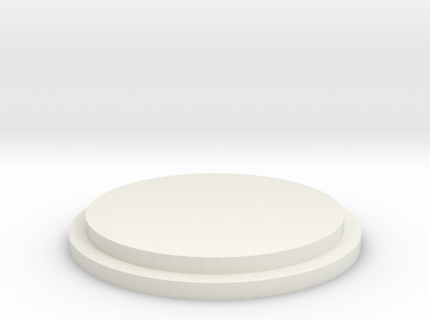 Pommel Insert - Blank in White Natural Versatile Plastic