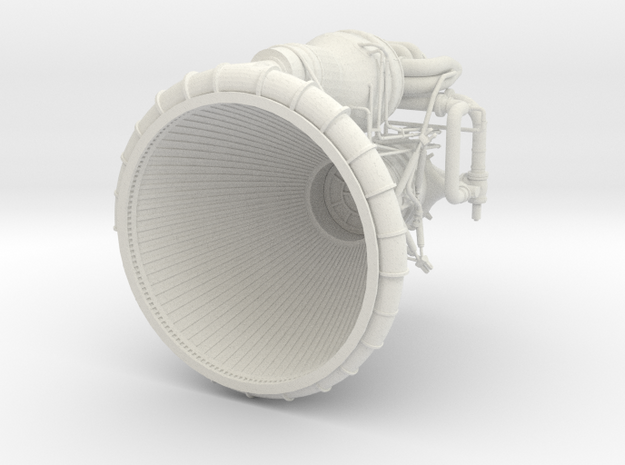 F1 3D Engine 1:25 Top in White Natural Versatile Plastic