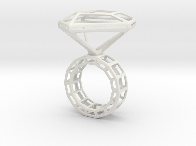 Ring_Diamant_NR3_Groesse_53 in White Natural Versatile Plastic