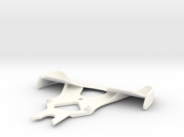 Winged F1 Bumper V1 in White Processed Versatile Plastic