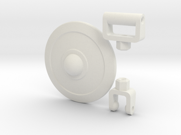 Buckler Shield Kit for ModiBot  in White Natural Versatile Plastic