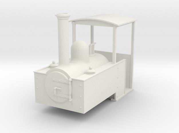 1:32 Decauville steam loco  in White Natural Versatile Plastic