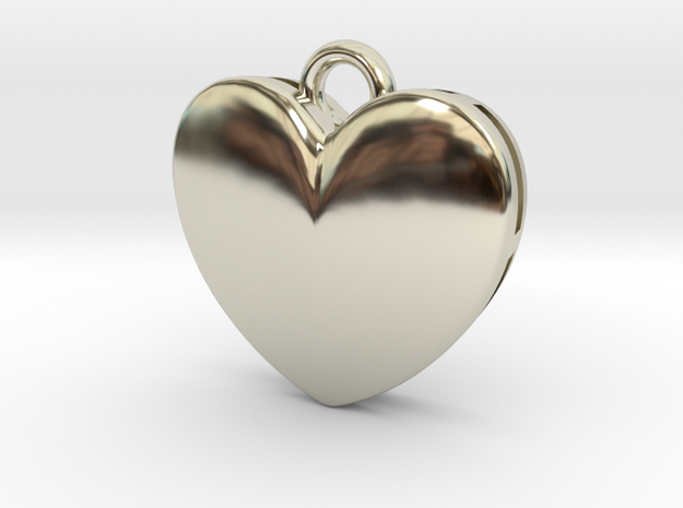 Heart in 14k White Gold