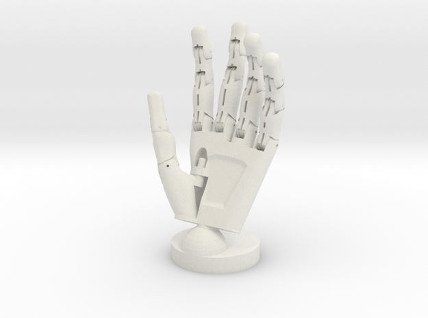 Cyborg open hand - Life Size in White Natural Versatile Plastic