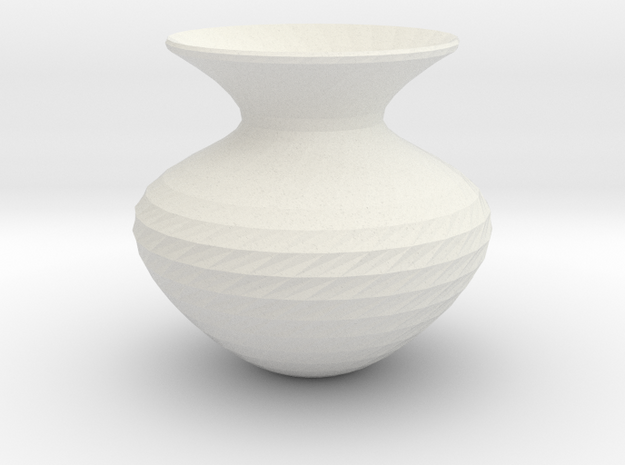 Flower Vase in White Natural Versatile Plastic