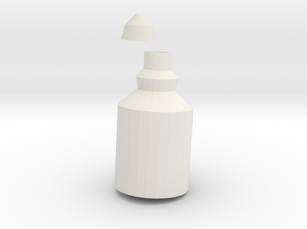 Little Bottle in White Natural Versatile Plastic