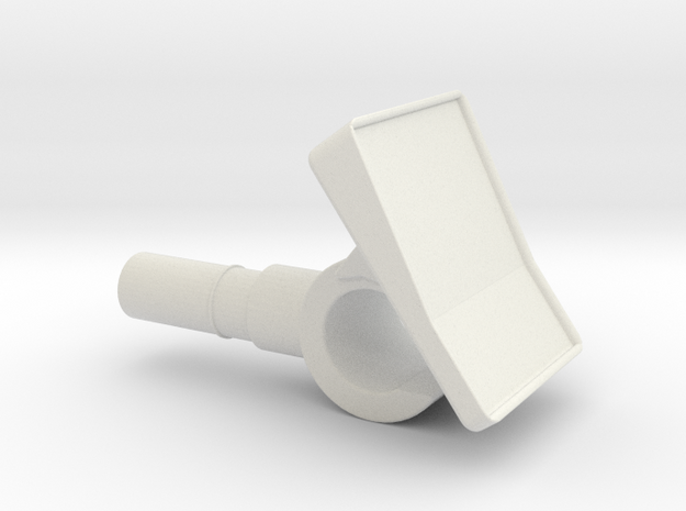 Minifig Blocker in White Natural Versatile Plastic