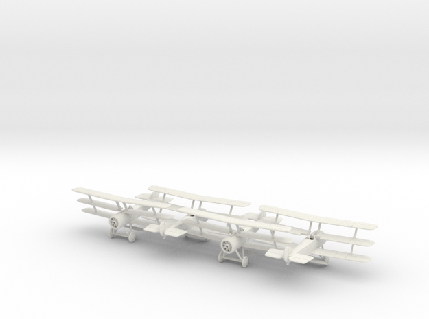 1/144 Sopwith Triplane x4 in White Natural Versatile Plastic