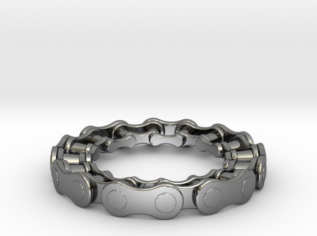 RS CHAIN RING SIZE 6.5 in Fine Detail Polished Silver