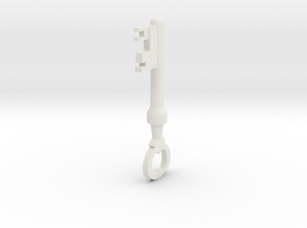 TF2 Mann Co. Supply Crate Key in White Natural Versatile Plastic
