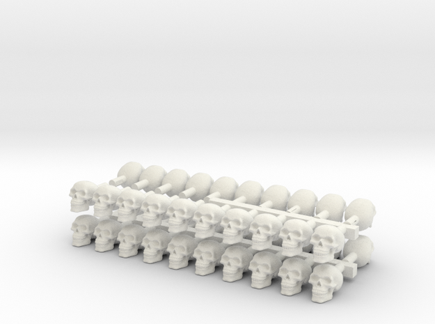 40 skulls high res  in White Natural Versatile Plastic