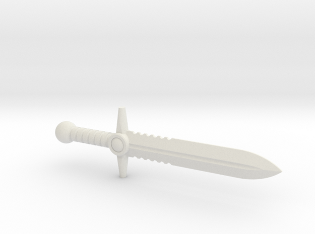 Cerated Short Sword for ModiBot in White Natural Versatile Plastic